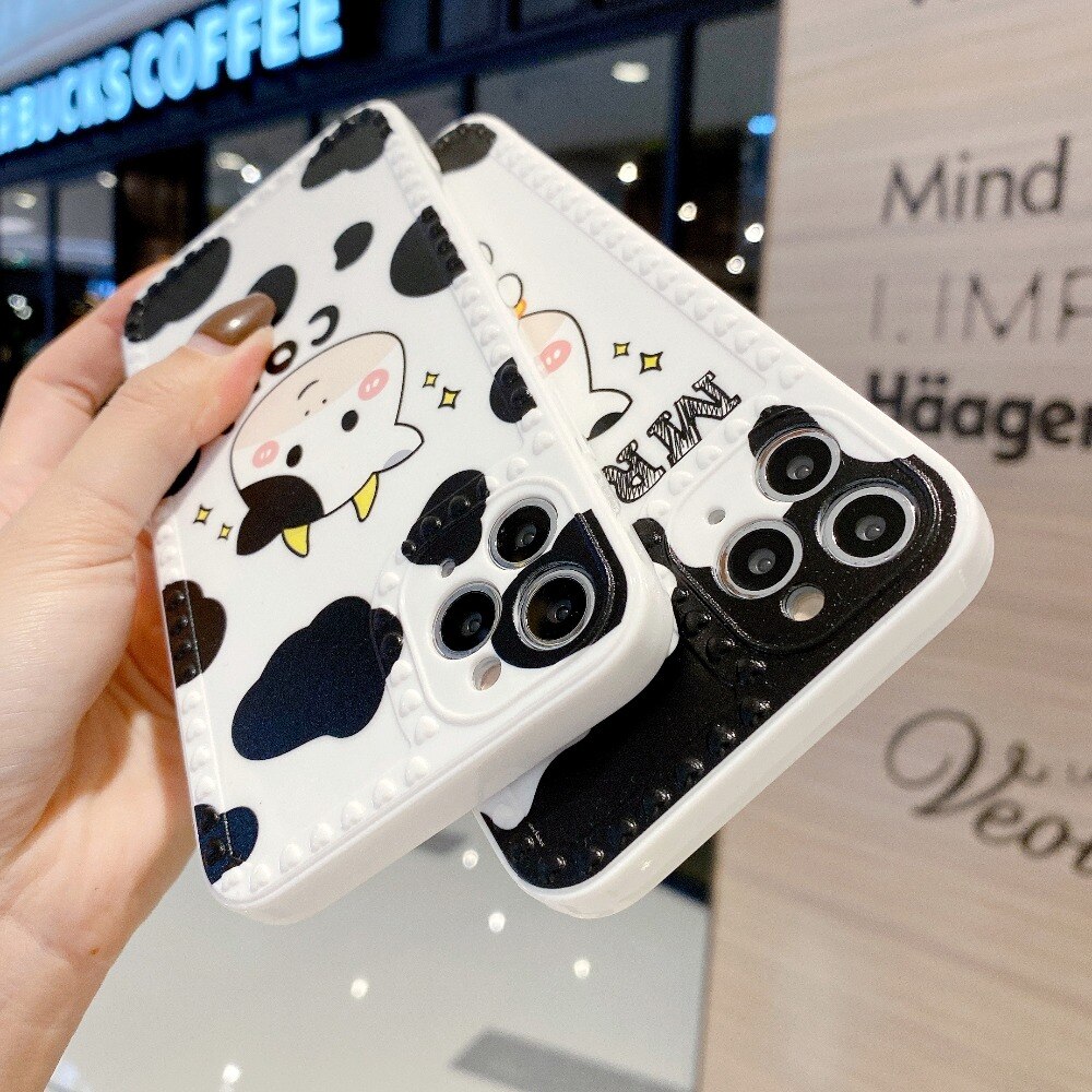 Ốp Điện Thoại Tpu Silicon Mềm Hình Bò Sữa Cho Iphone 11 12 Pro Max Xs Max Xr X 7 8 6s Plus 12mini Se2020 | BigBuy360 - bigbuy360.vn