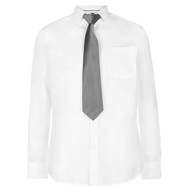 [Hàng có sẵn] - Áo sơ mi nam dài tay Pierre Cardin trắng + cà vạt