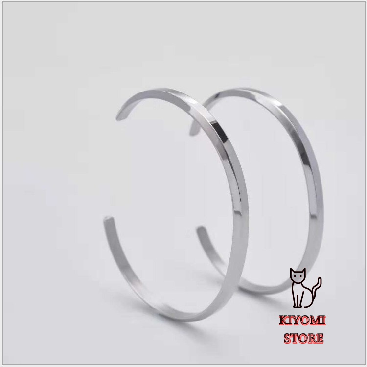 Vòng Tay Cuff Unisex Bản Đẹp Chất Không Rỉ Bảo Hành 1 Năm