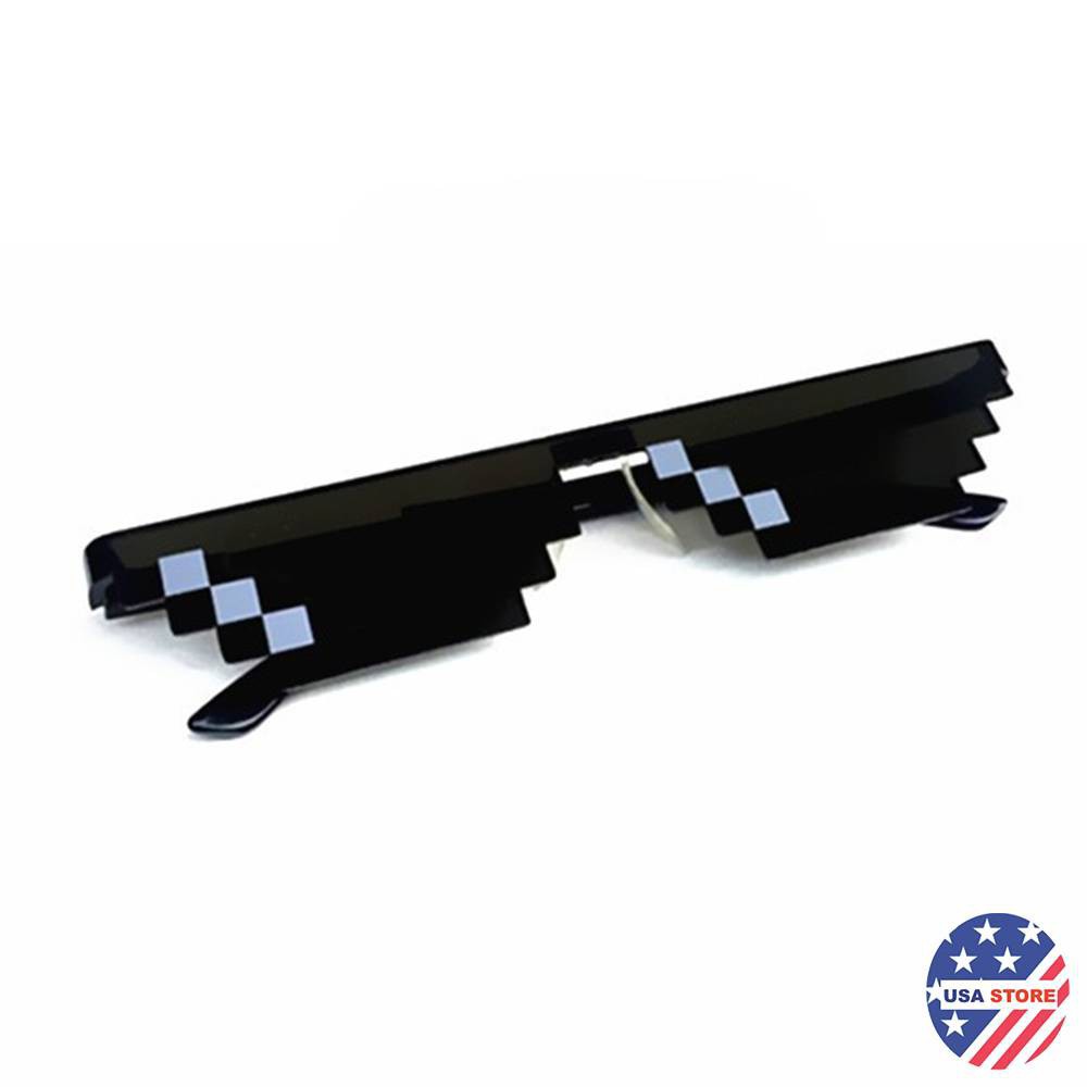 [Tổng Kho Sỉ] Kính Mắt Kiểu Thug Life Cá Tính Dân Chơi (6 Chấm) - Kính Đen