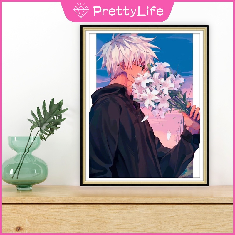 Bộ Tranh Đính Đá 5D Tự Làm Hình Anime 40x50cm