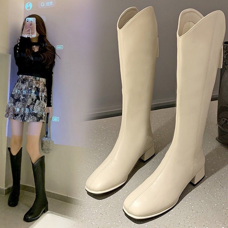Boot da đùi cao đế 4cm bigsize 35-43 ( có ảnh thật )