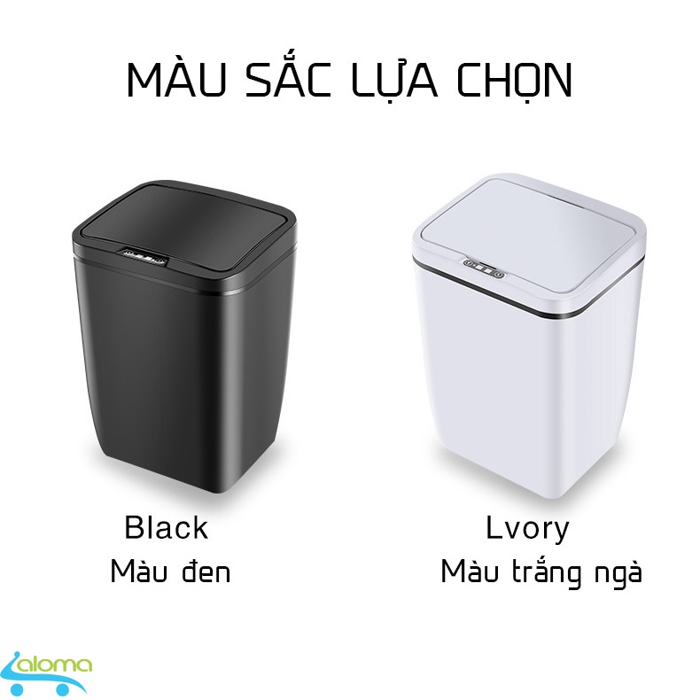 [Bảo hành 1 năm - tặng kèm 5 móc dán tường ] Thùng rác 15L cảm ứng tự mở đóng TZL-15L thông minh tiện ích sang trọng