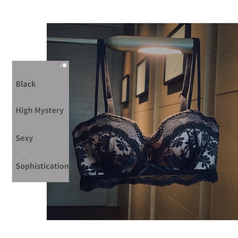 Áo Lót Nâng Ngực Không Gọng Phối Ren Phong Cách Quyến Rũ Dành Cho Nữ