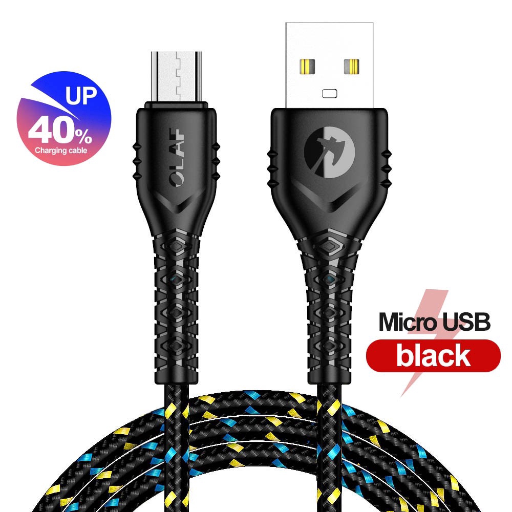 Dây Cáp Sạc Nhanh 1m Micro Usb Loại C 2.4a Cho Điện Thoại