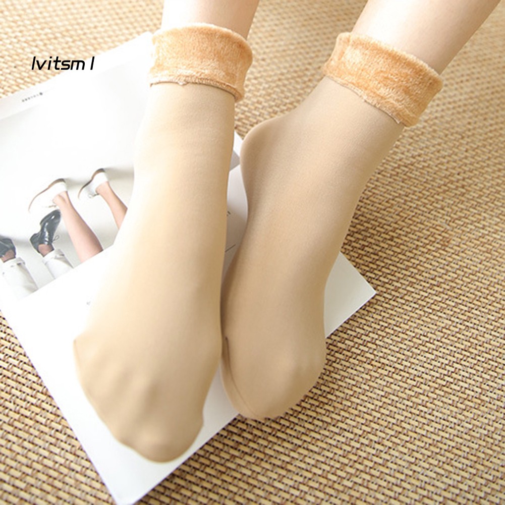 【LTM】Winter Solid Color Women Elastic Thermal Thick Warm Breathable Home Floor Socks | BigBuy360 - bigbuy360.vn