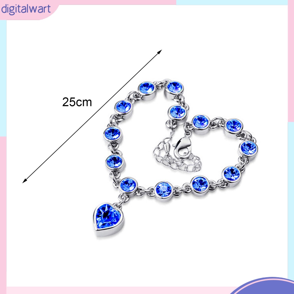 Vòng Đeo Tay Đính Đá Hình Trái Tim Xinh Xắn Dành Cho Nữ