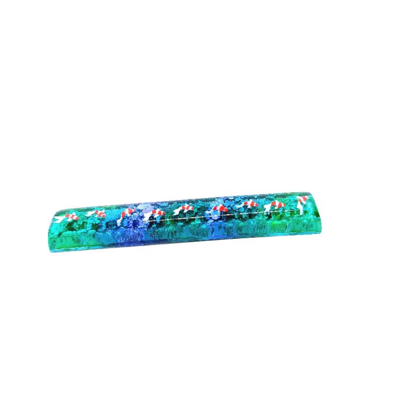 Keycap resin cá koi nhỏ thanh space profile SA tone lá tím trang trí bàn phím cơ gaming