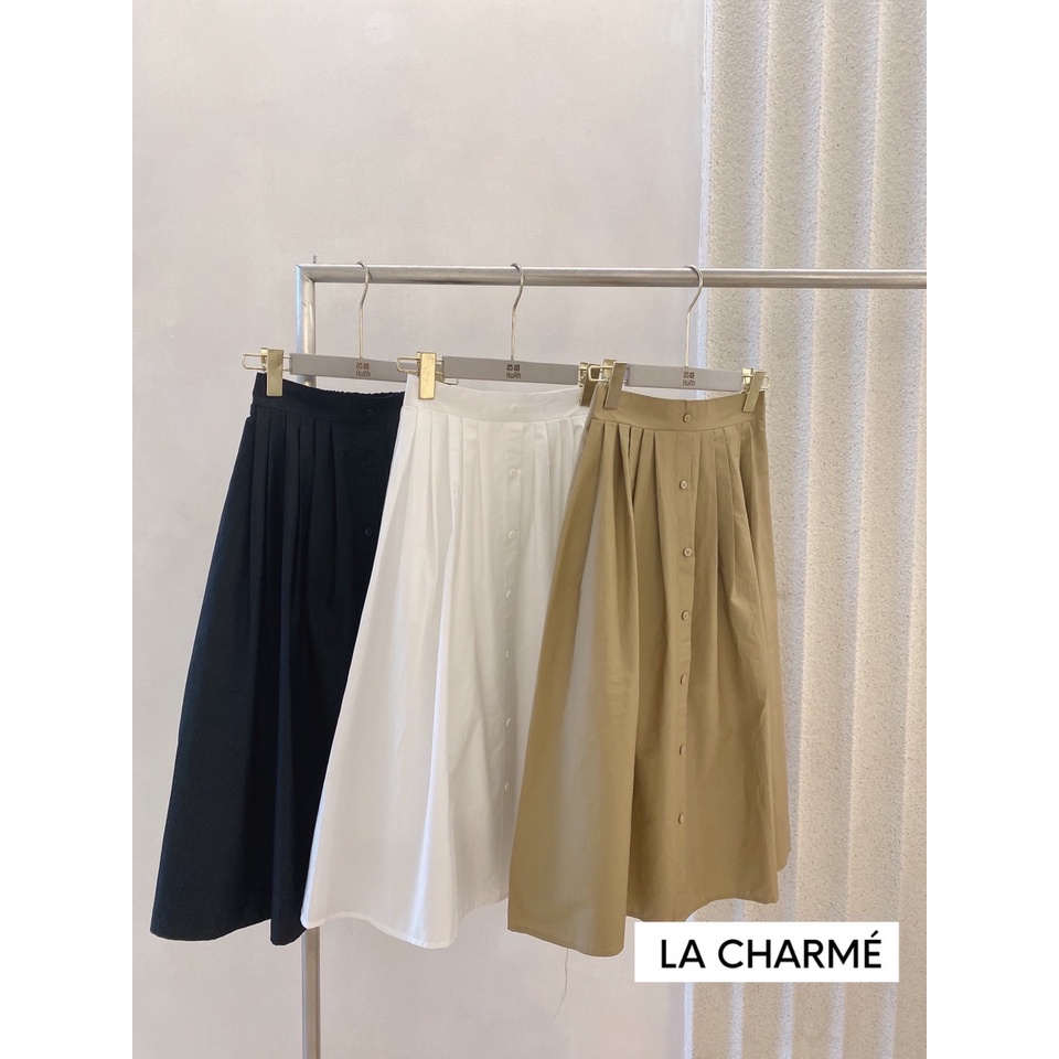 Chân váy thô 7 cúc xếp li KOREAN 6194