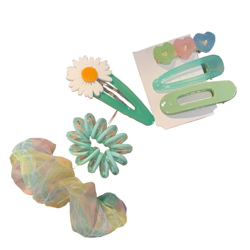 SIÊU HOT  COMBO 7 MÓN KEP TÓC + BUỘC TÓC VÀ TÚI ZIP CHO NỮ SL