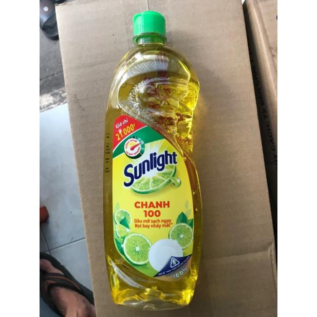 Nước rửa chén sunlight 730ml hương chanh