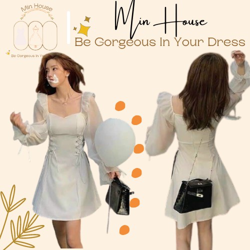 Váy trắng nữ dự tiệc dạo phố siêu xinh✅HÀNG CAO CẤP-MẶC LÀ XINH✅ váy trắng chụp hình kỷ yếu-min.house86 (V1) | BigBuy360 - bigbuy360.vn