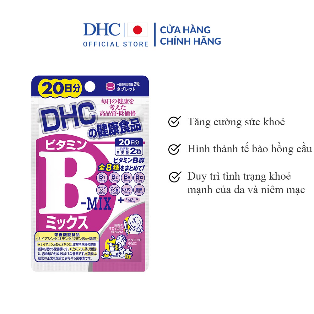 Viên uống Vitamin B tổng hợp DHC Vitamin B Mix 40 Viên