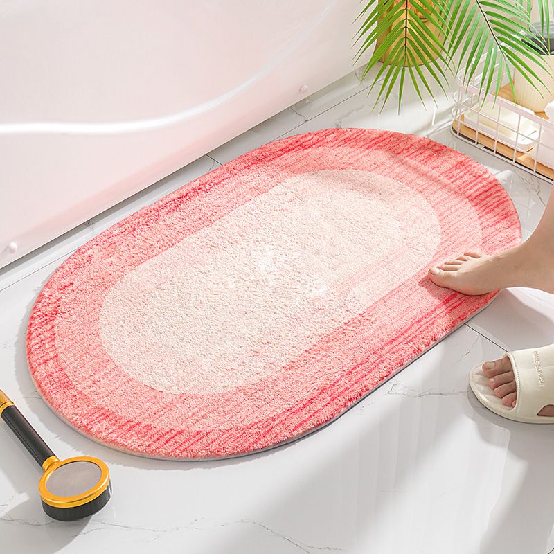 Thảm lót cửa chùi chân Hình Oval Màu Sắc Gradient Chống Trượt Thấm Hút Tốt