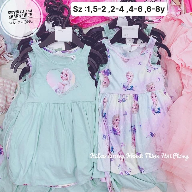 Set 2 váy mickey Minnie Elsa pony Hello kitty 0941904 HM H&M_hàng chính hãng authentic