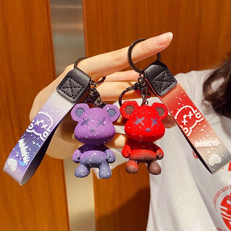 Móc Khóa Phụ Kiện Túi Xách Hình Gấu Lấp Lánh Hàn Quốc hoạt hình đủ màu sắc hot trend Tiktok  Cao Cấp
