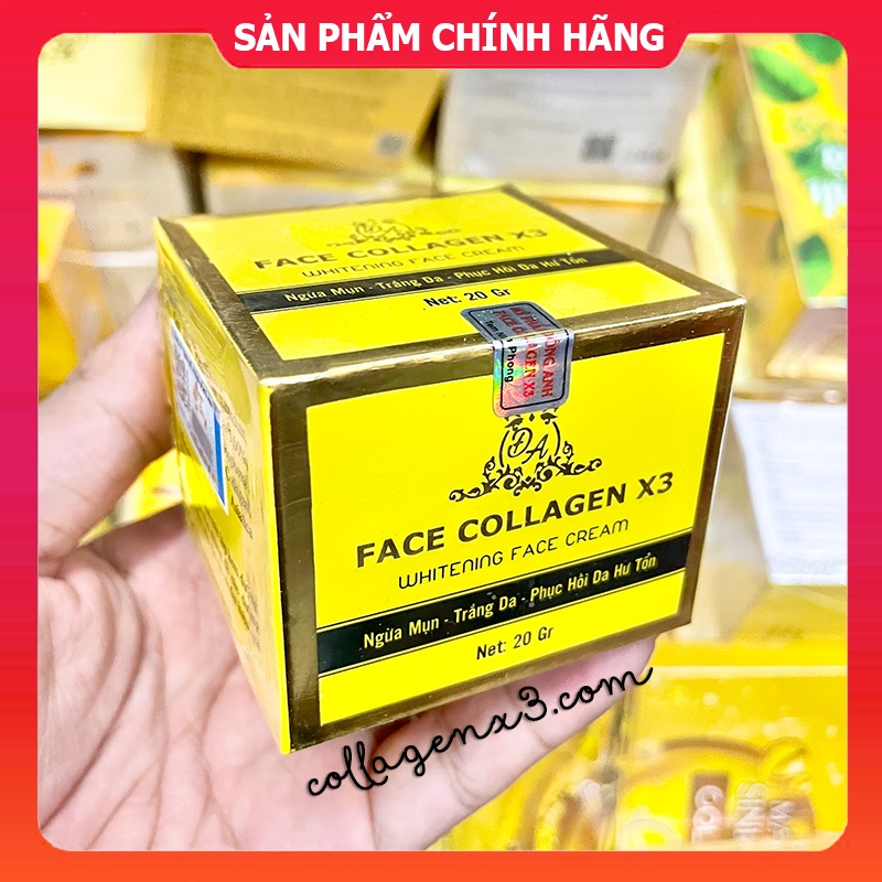 Combo Kem Face Collagen X3 + Serum Căng Bóng Colagen X3 chính hãng Mỹ Phẩm Đông Anh