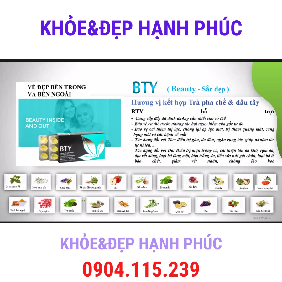 [ Date T10/23 ] Viên ngậm làm đẹp toàn diện APLGO - BTY – 30 viên/hộp