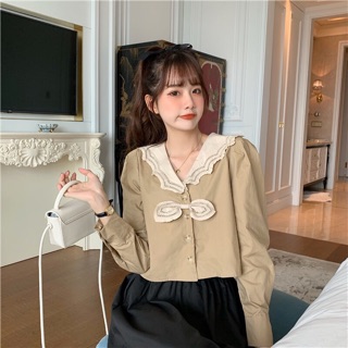 Áo sơmi ren tiểu thư ulzzang