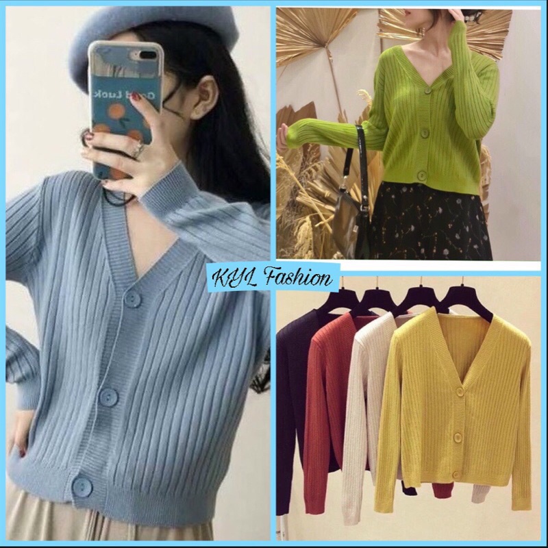 Áo Cardigan Len Dày Dặn Xuất Nhật Nhiều Màu