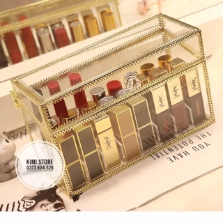 Hộp đựng son 24 ô golden có nắp