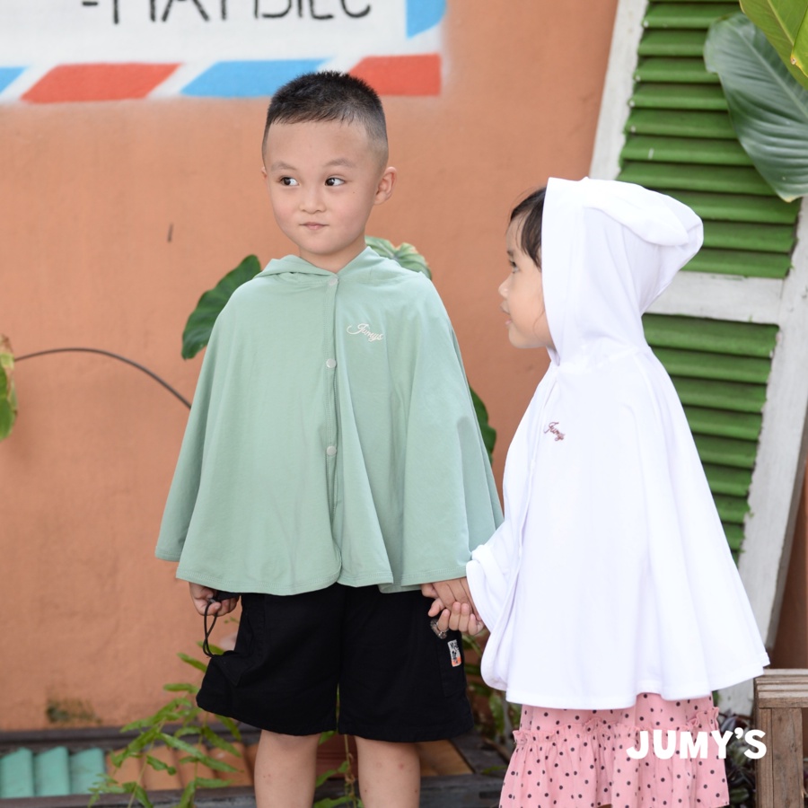 Jumy's - Áo Choàng Cho Bé- Áo Choàng Chống Nắng Chống Gió Màu Xanh - Chất Cotton Thoáng Mát