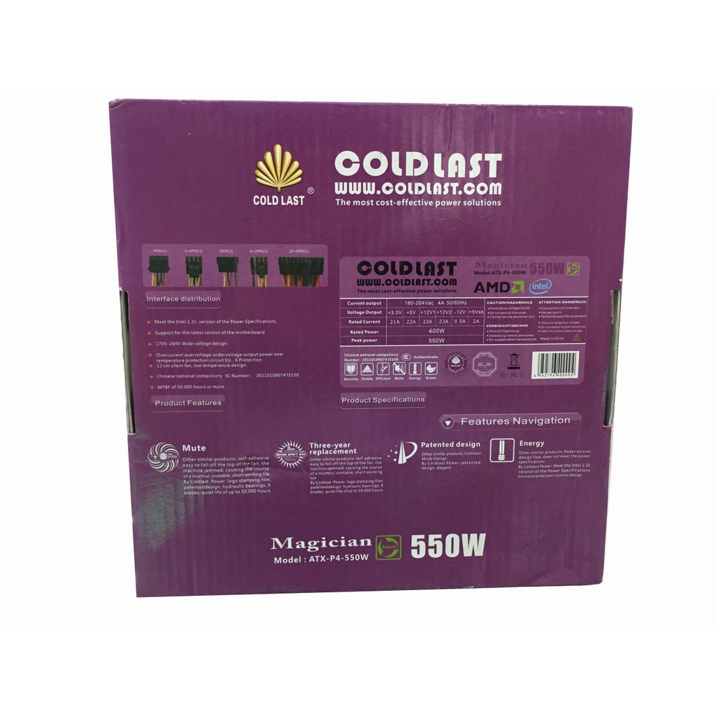 Bộ nguổn máy tính COLDLAST ATX P4 380W, 430W, 500W, 550W, 600W