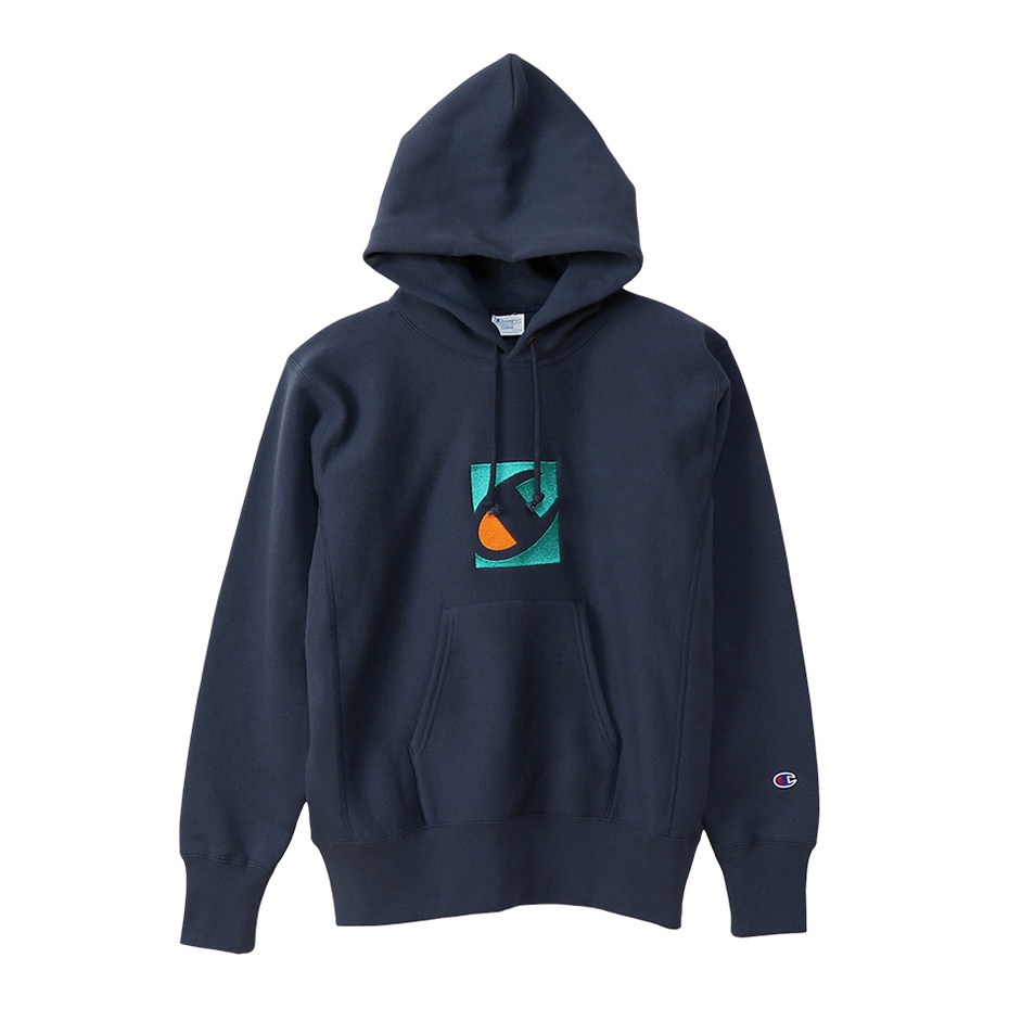 Áo Hoodies Champion JP Reverse Weave Hooded Màu Xanh Navy CMPC3U120NVY