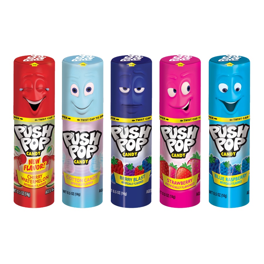 Kẹo Son Trái Cây Push Pop Vị Ngẫu Nhiên 14gr - Mỹ