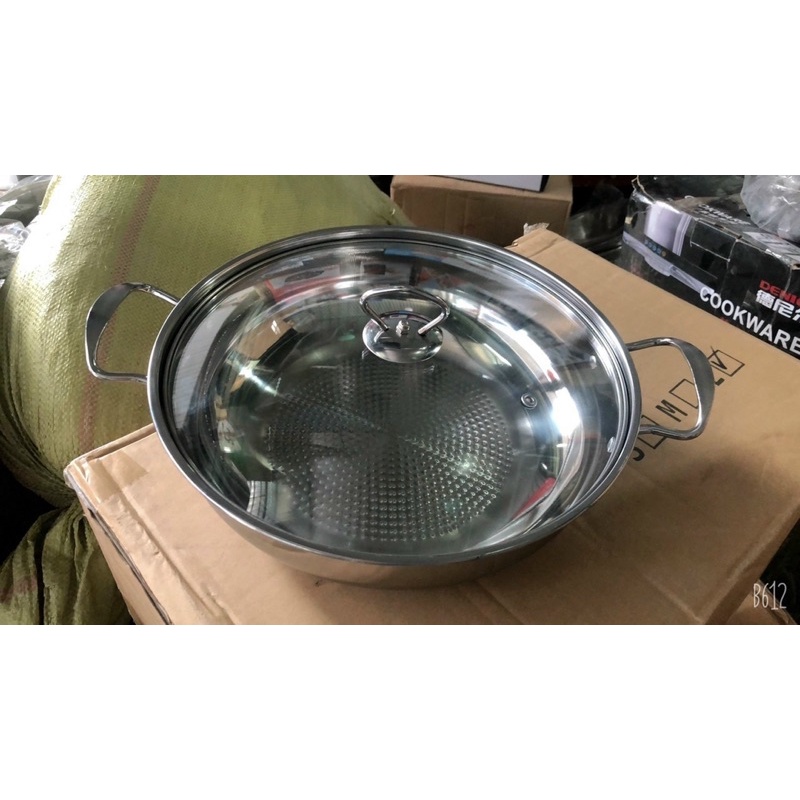 Xả kho giá bất chấp ,Xoong ăn lẩu dày xịn,inoc sáng,Đáy sần chống khê