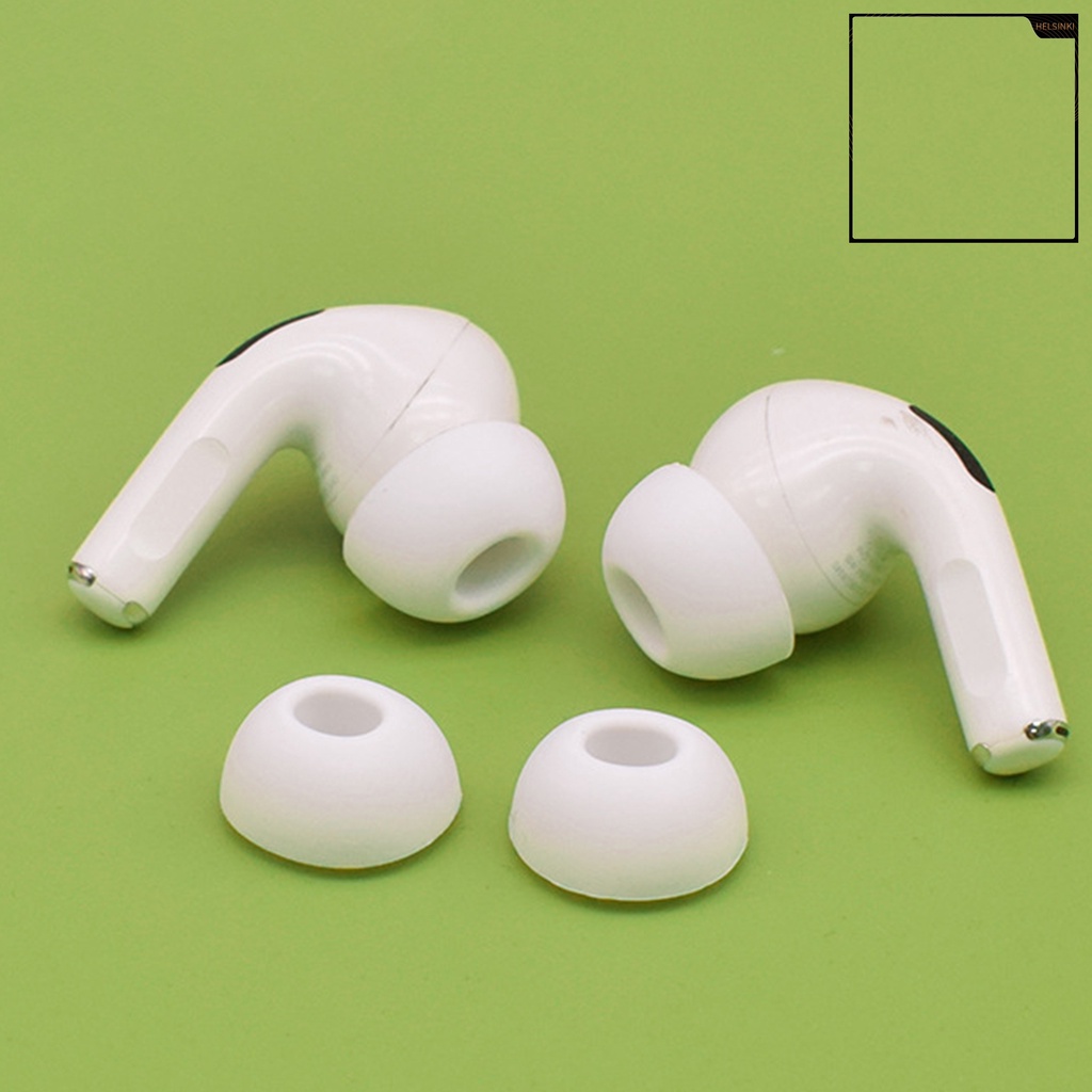 1 cặp nút bọc đầu tai nghe bằng silicon mềm chống trượt chống bụi thoải mái cho Airpods Pro