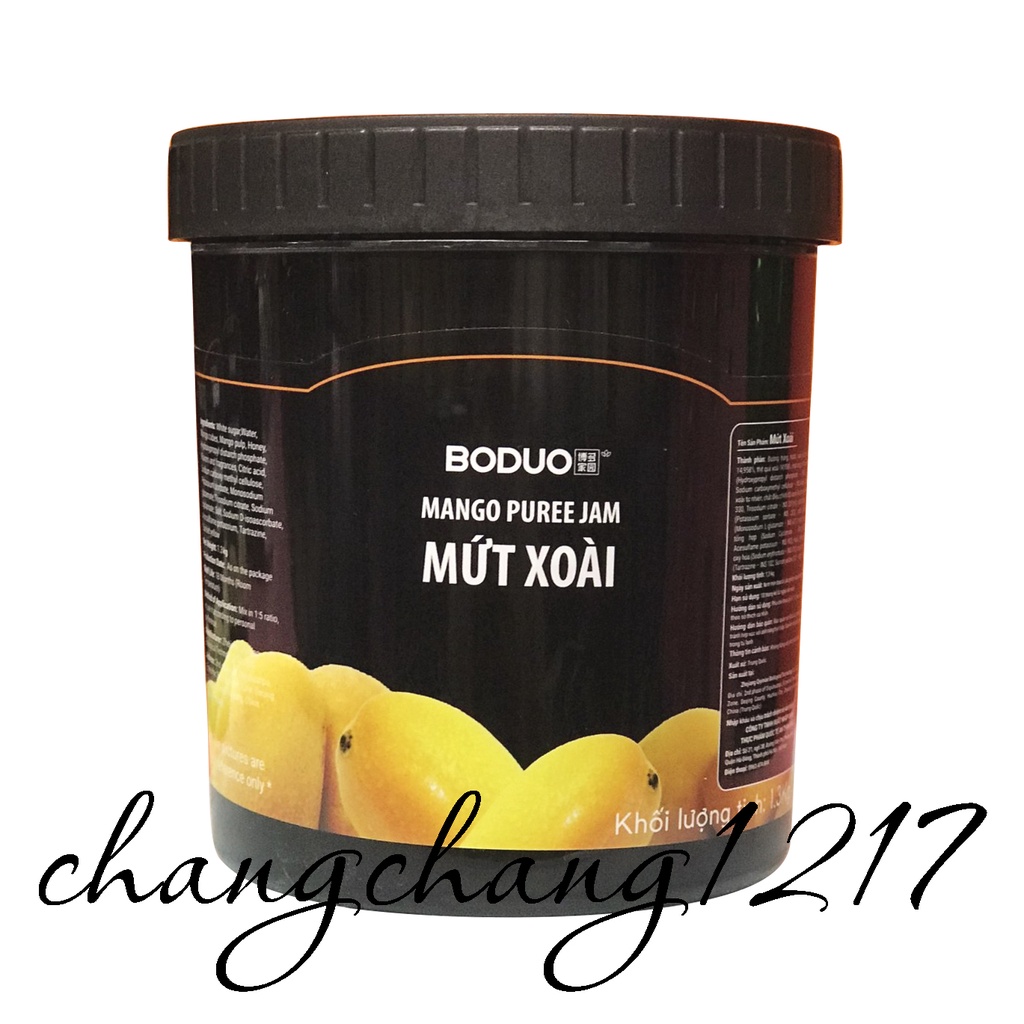 Mứt Sinh Tố Trái Cây Boduo Xoài Hủ 1kg3