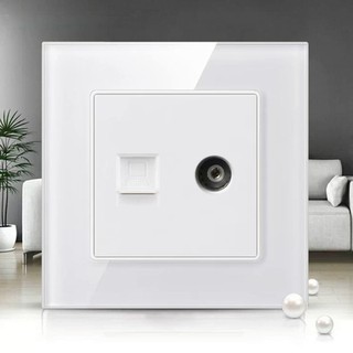 Ổ cắm mạng, Tivi âm tường mặt kính cường lực ATS-UKW-L_S