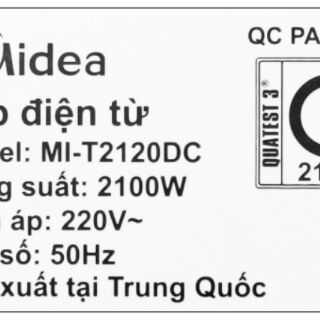 Bếp điện từ Midea MI-T2120DC - MI-2121DB