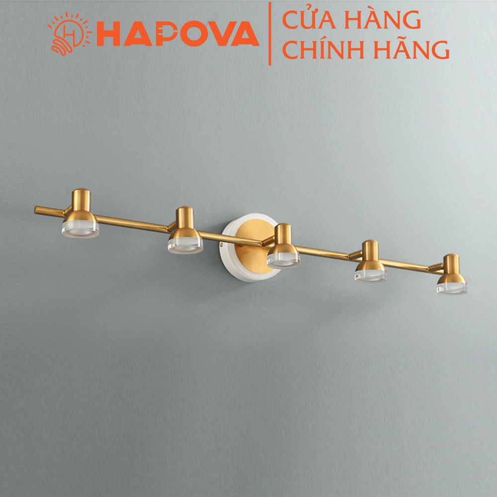 Đèn soi tranh, đèn chiếu tranh 5 quả mạ vàng HAPOVA OSILA 7412/5