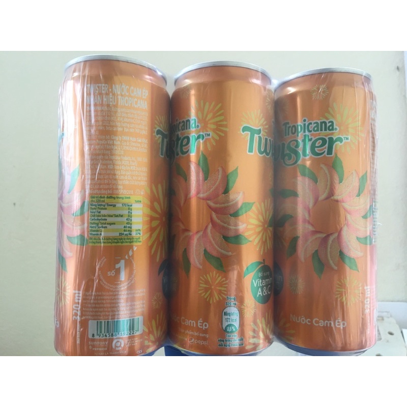 Nước cam ép Twister Lốc 6 lon