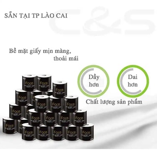 Combo 10 gói giấy ăn + 10 cuộn GVS C&S đen