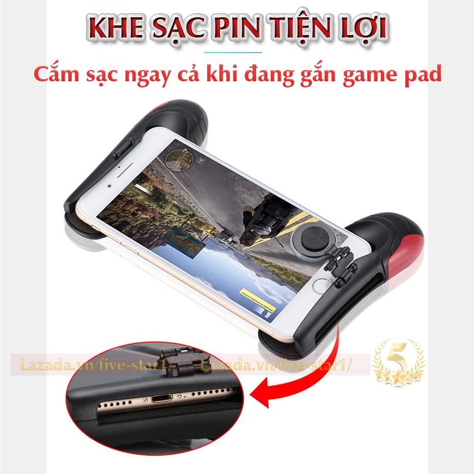 Tay cầm game GameSir F1 (Đen) - Dùng cho điện thoại Android,dễ sử dụng,bảo hành 1 đổi 1