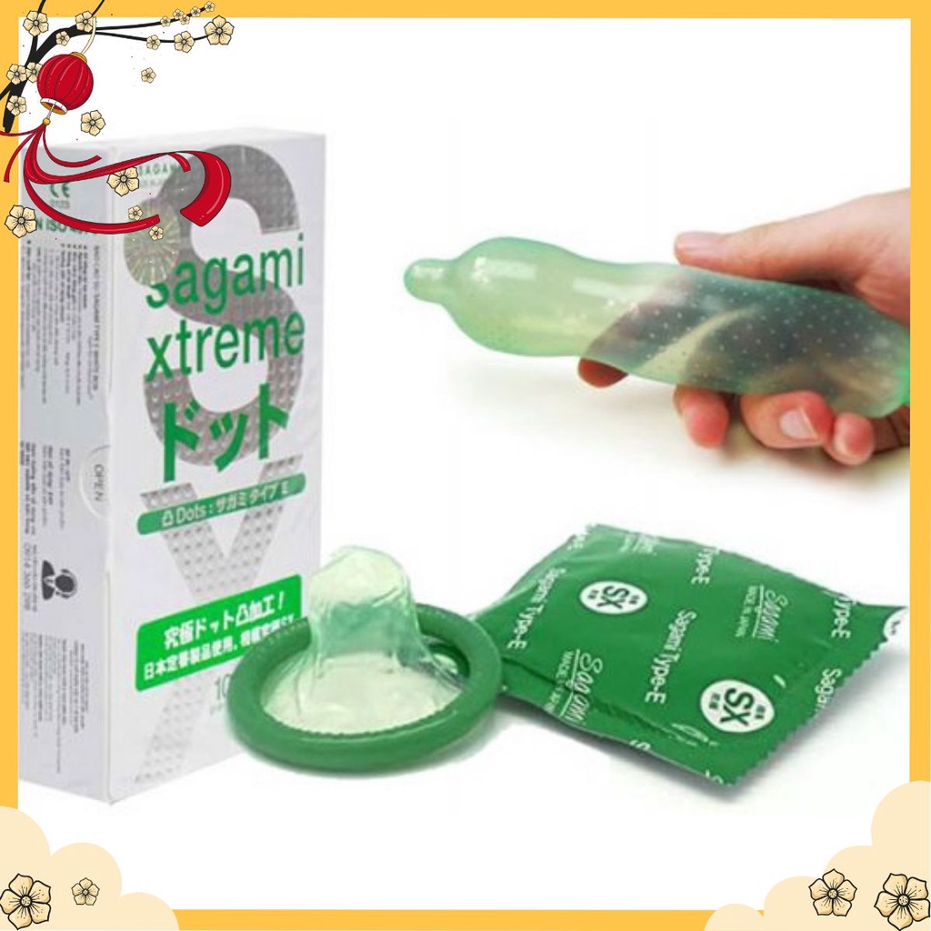 Bao Cao Su Sagami Xtreme White Siêu Mỏng Có Gai  (Hộp 10 Cái)