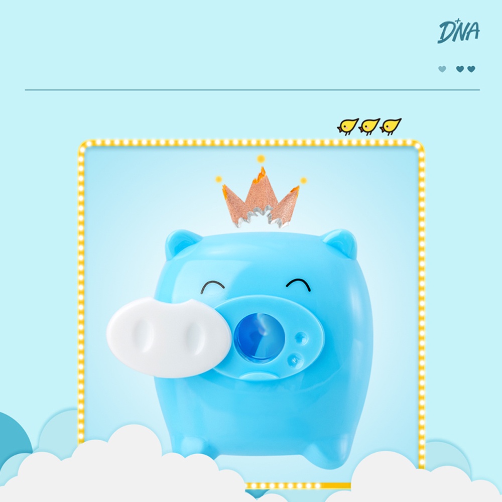 Dụng cụ gọt bút chì gỗ UARELIFFE kiểu chú heo màu sắc ngẫu nhiên