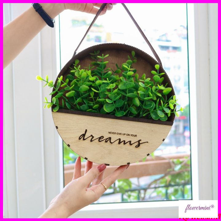 Giỏ hoa cỏ giả treo tường nhiều mẫu trang trí nhà cửa, decor quán cà phê, nhà hàng phong cách mới GH-08