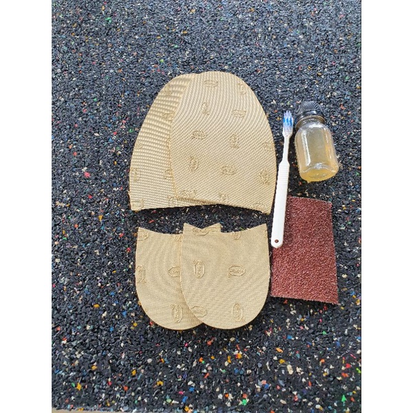 Combo bộ dán giày hiệu vibram kem 2mm + Keo