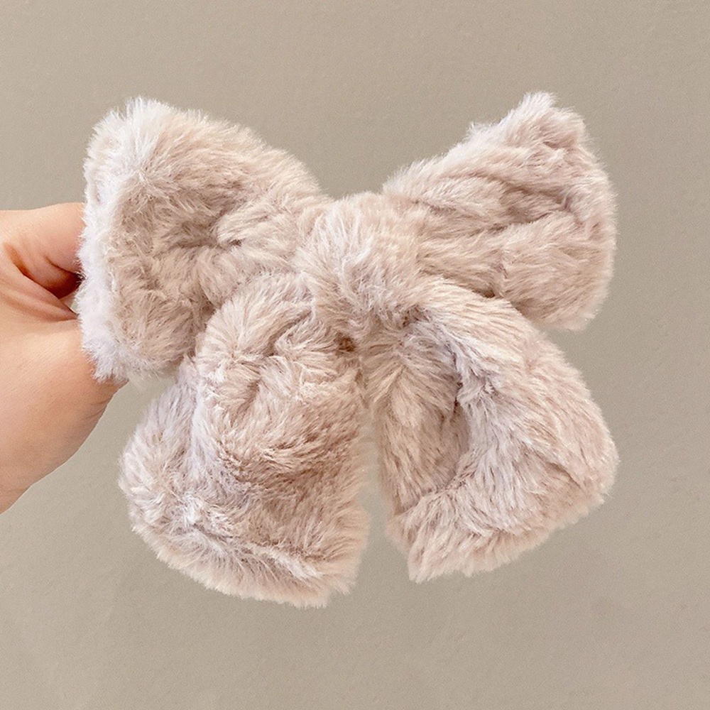 Kẹp Tóc Hình Nơ Bằng Nhung Cỡ Lớn Thời Trang Cổ Điển Cho Nữ