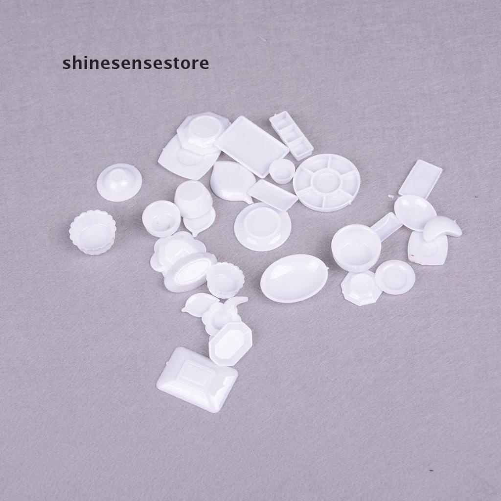 shines 33pcs Mini Dollhouse Miniature Kitchen utensils dish plate tableware Toys 。