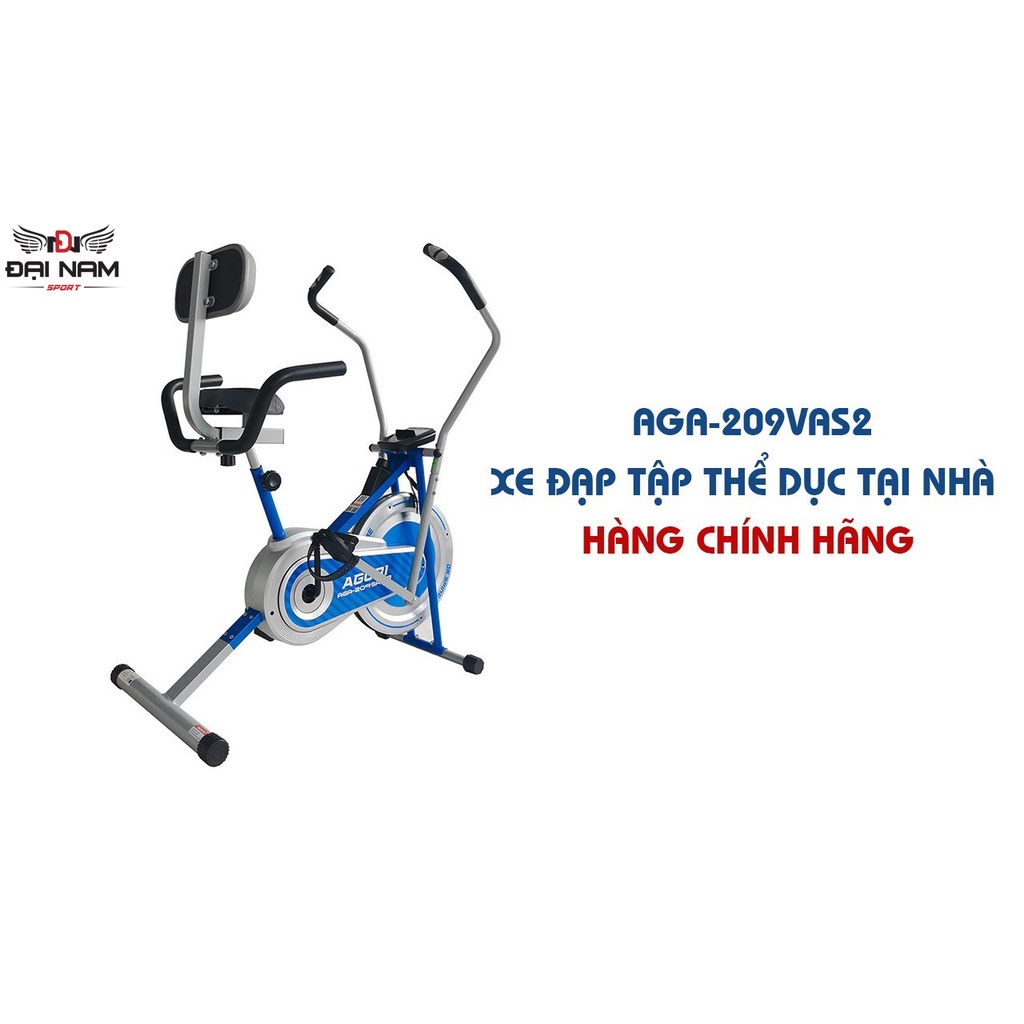 Xe Đạp Tập Thể Dục Aguri AGA-209SAV2 Phục Hồi Chức Năng Có Ghế Tựa + Tặng Kèm Con Lăn Tập Bụng