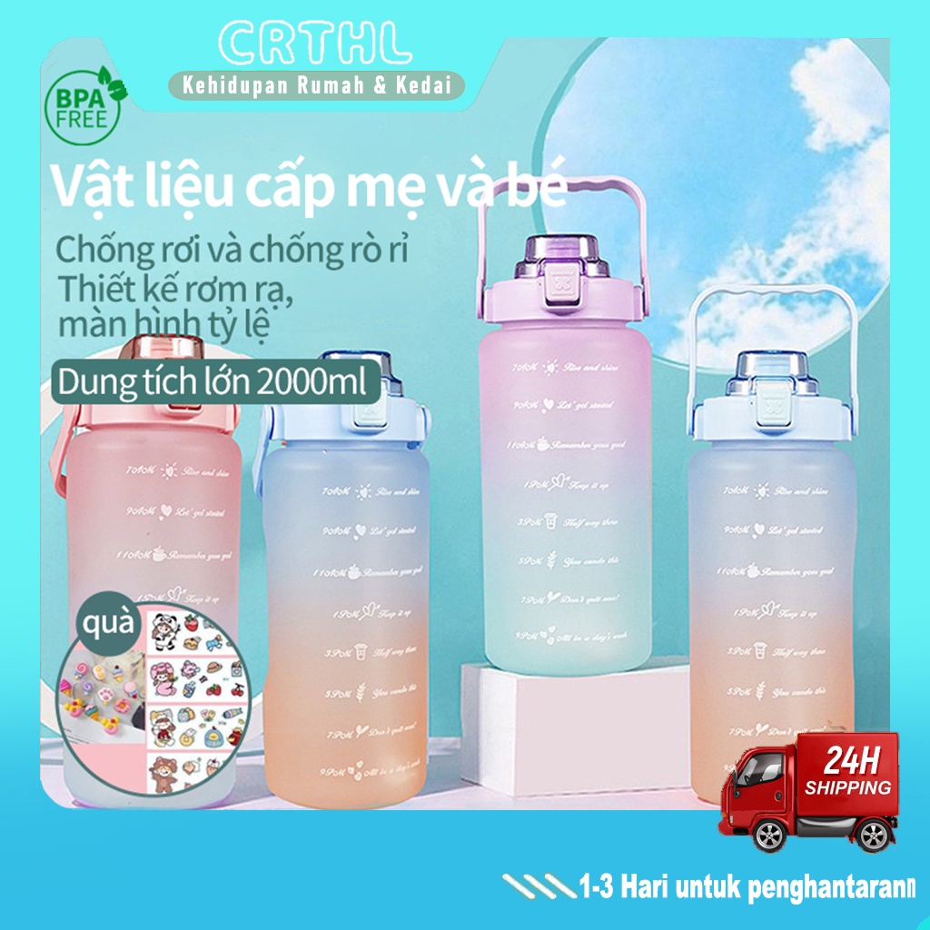 Bình nước dung tích lớn với miếng dán và cân ngẫu nhiên