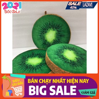 Free ship Gối trái cây hoa quả 3d loại to mẫu quả kiwi
