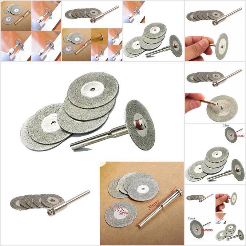 Set 5 Lưỡi Cắt Kim Cương 22mm + 1 Trục Khoan Chuyên Dụng