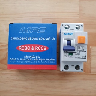 Cb chống giật quá tải mpe 40a 32a aptomat chống giật cầu dao chống rò dòng rcbo30/232