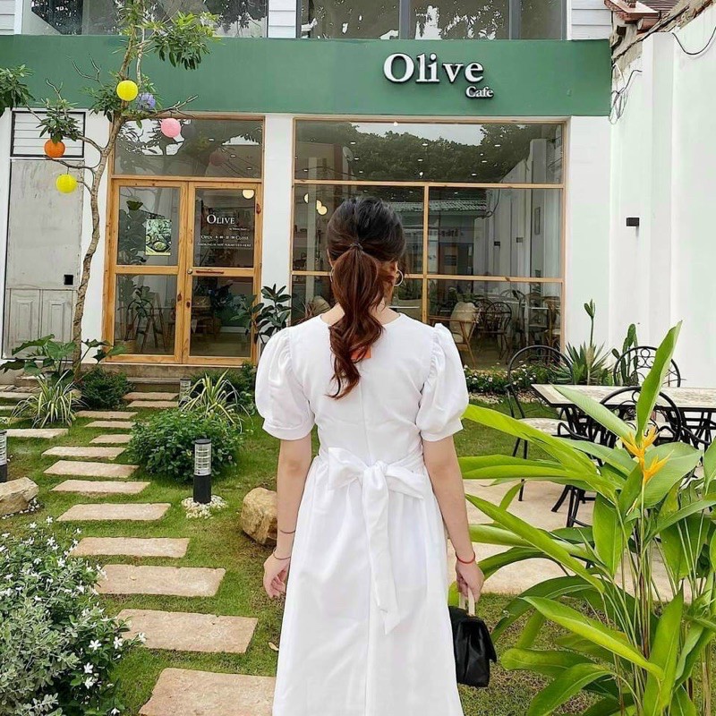 Đầm váy đi tiệc cổ tròn form dài lệch tà